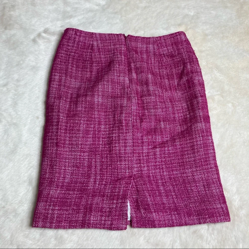 talbots Pink Tweed Pencil Skirt Career 2P - Picture 5 of 5